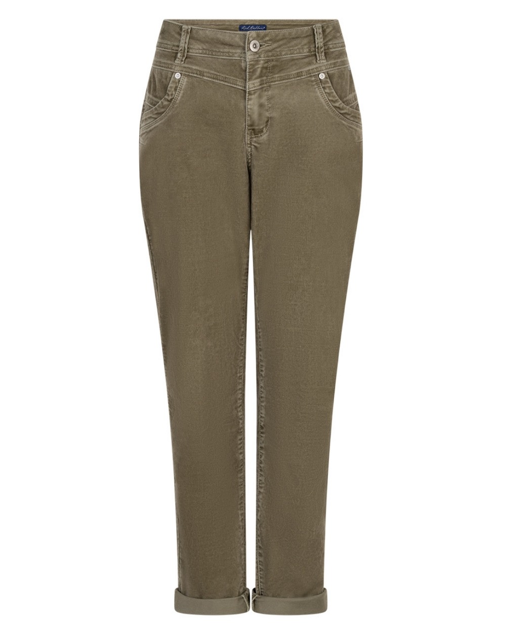Red Button Relax corduroy olijf