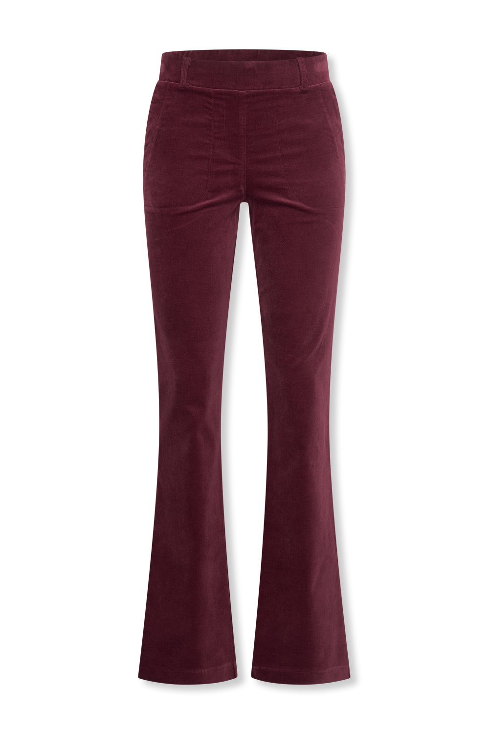 Helena Hart 7559 broek flair velvet wine