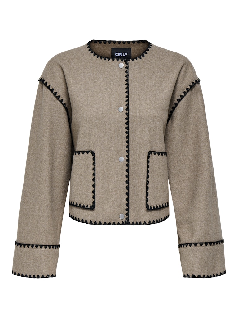 Only Onlelba life cuff scallop jacket otw taupe