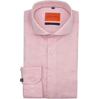 Suitable Overhemd Lange Mouw  Melange Overhemd Roze