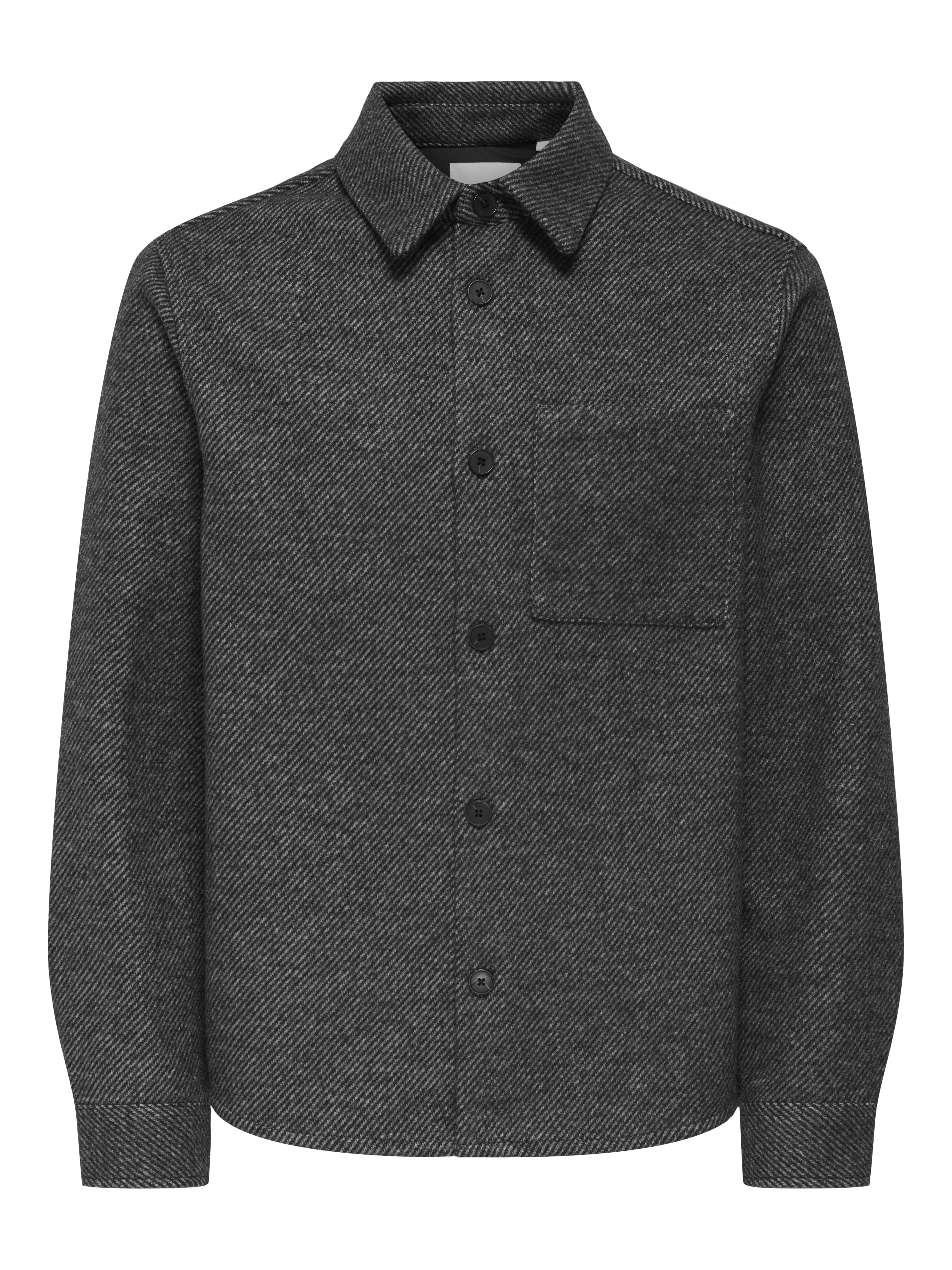 Only & Sons onsmicah twill overshirt frml 22035478 medium grey melange