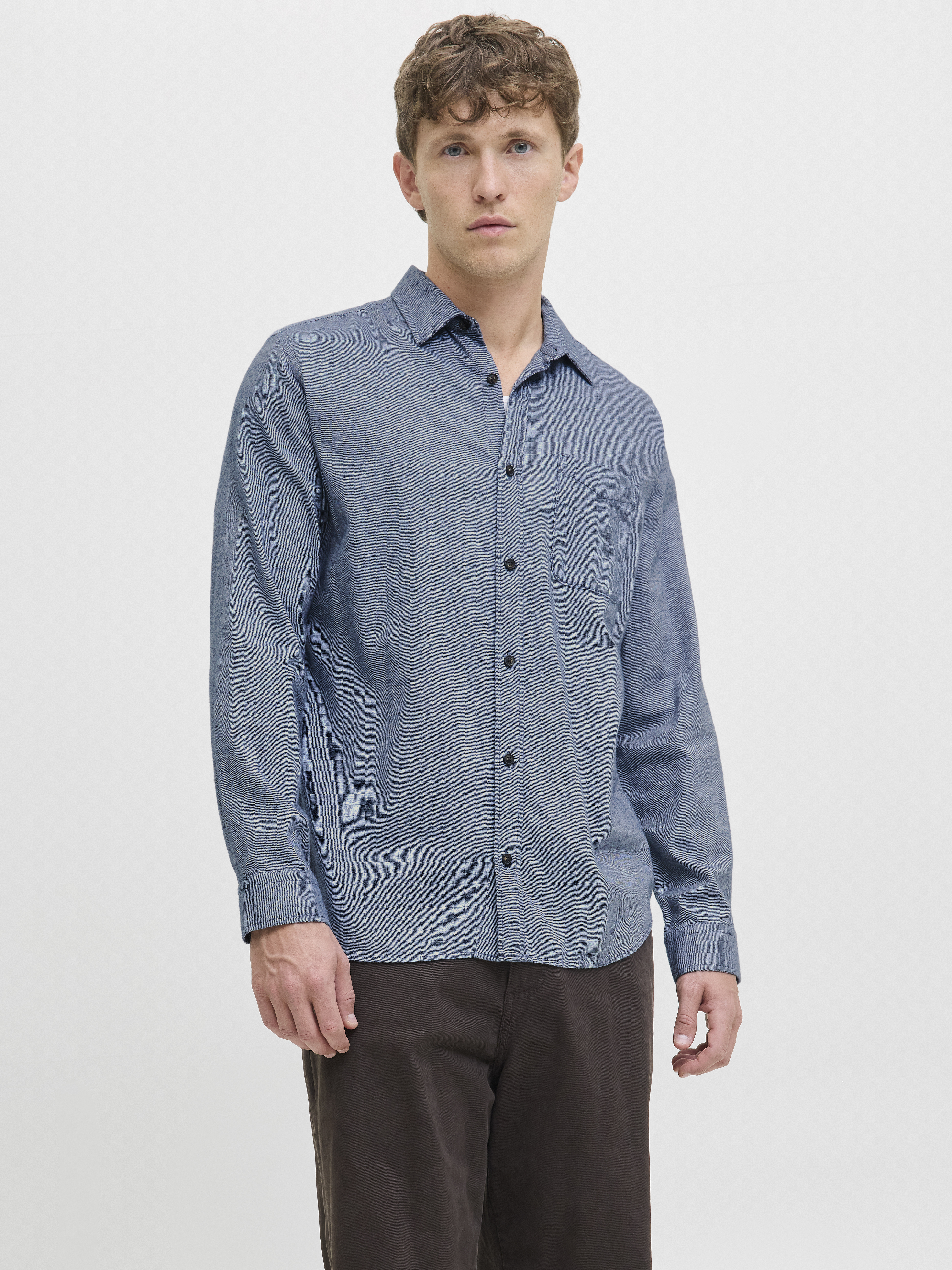 Jack & Jones Jjeclassic melange shirt l/s noos