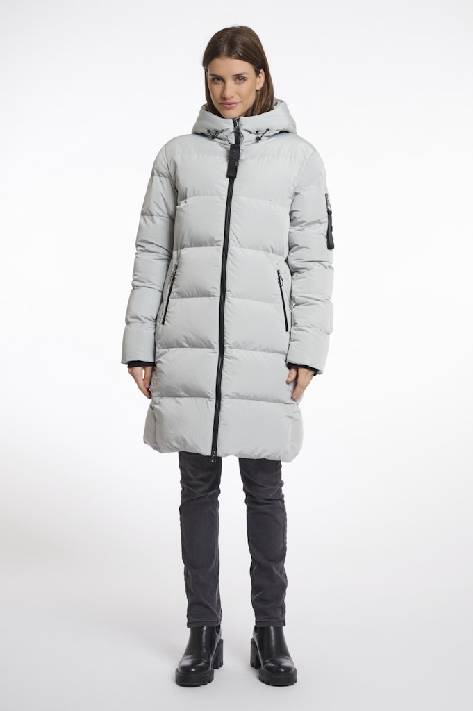 Rino & Pelle Long padded hooded coat mint