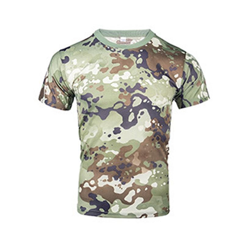 Sunnyway Camouflage T-shirt Camouflage Visserijkleding Buitensporten T-shirts Ademend Comfortabel Polyestervezel Korte mouw 3XL