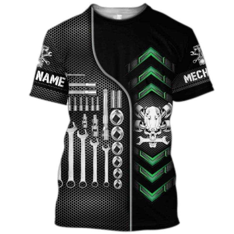 Xuhaijian02 Mannen T-shirt Vintage T-shirt Zomer Kleding Monteur 3d Print Tops 5xl Straat Casual Sport Oversized Trui M