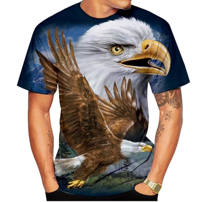 Xr 01 Mode Zomer Eagle En Vlam Phoenix Dier 3d Gedrukte T-shirt Voor mannen T-shirt O'neck Korte Mouw oversized T-shirt Top Hot 6XL