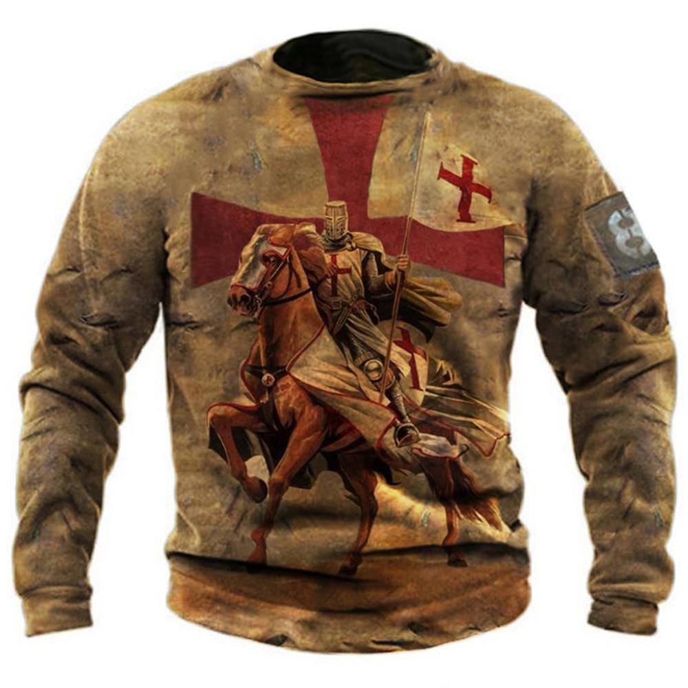 ETST WENDY Vintage Lange Mouwen T-shirt Mannen Casual T-shirts 3d Print Harajuku Tops 2022 Creatieve Persoonlijkheid Shirt Oversized Mannelijke Kleding 2XL