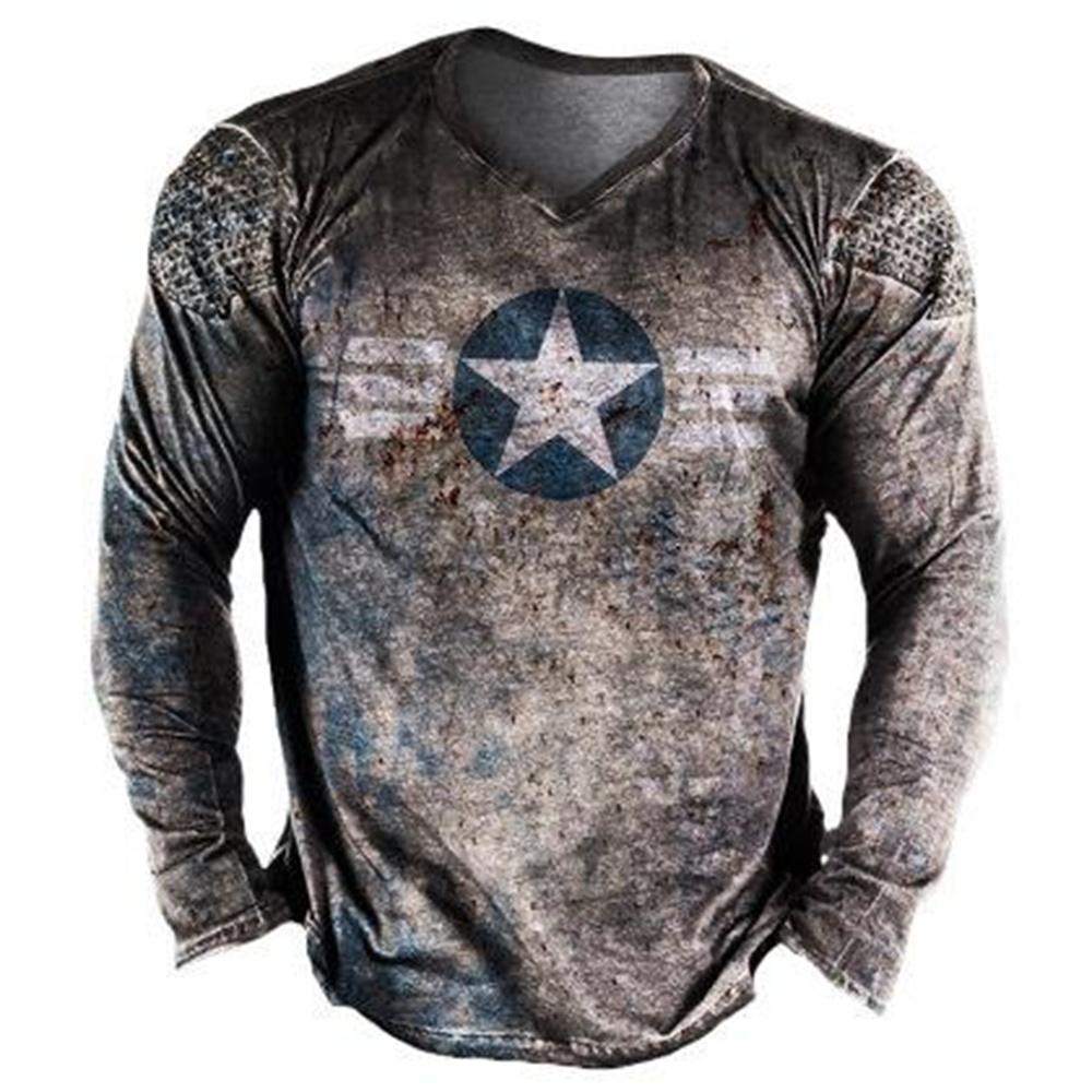 ETST WENDY Vintage Lange Mouwen T-shirt Mannen Casual T-shirts 3d Print Harajuku Tops 2022 Creatieve Persoonlijkheid Shirt Oversized Mannelijke Kleding 6XL