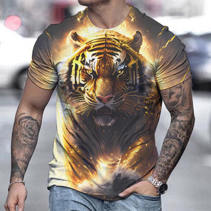 ETST WENDY 05 Dieren T-shirt voor mannen 3D Tijger bedrukte mode heren Street Designer korte mouwen Harajuku sweatshirt losse oversized T-shirts 4XL