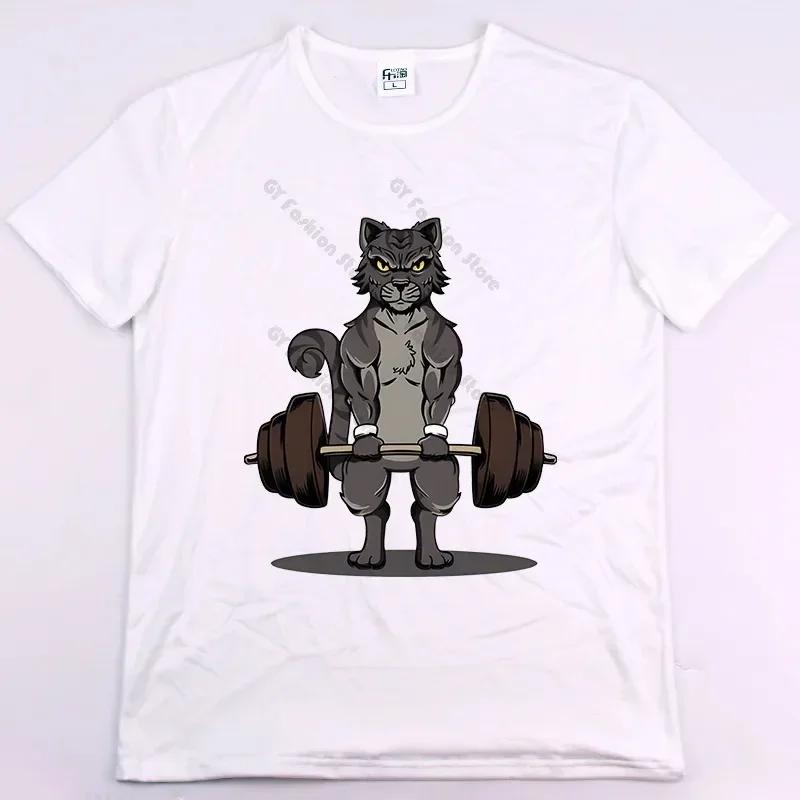 ETST 011 BUNS OF STEEL Rabbit Fitness Grappige Gym Rat Bodybuilding Crewneck T-shirt Heren Casual Korte Mouw Oversized T-shirt XS