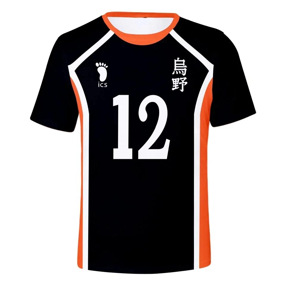 Men look 3D Clothes Anime Haikyuu Hinata Shoyo Karasuno Volleybal Sportkleding Heren Comfortabel T-shirt S