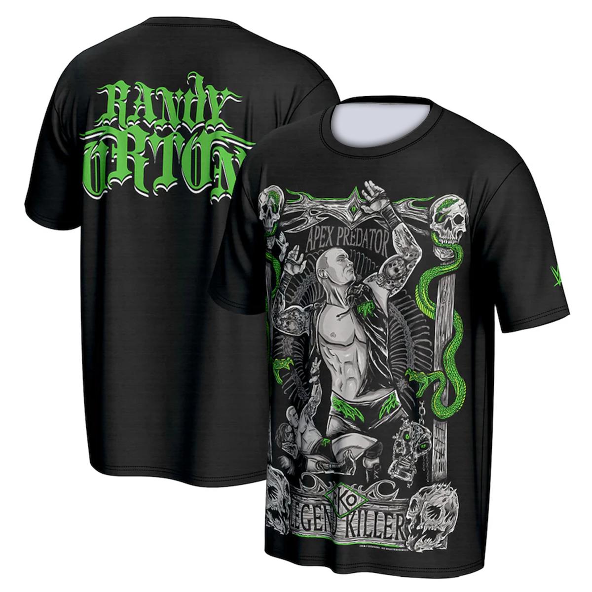 ETST0013 Randy Orton ProSphere Poster 3D Print Foto's T-shirt voor heren WWE Top's Fashion Ronde Hals Pullover Trui Sportshirt M