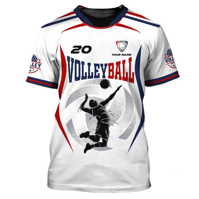 Bobby4 Volleybal Sport T-shirt voor Heren Dames Dagelijks Casual Mode Korte Mouw T-shirts Buiten Straat Aangepaste Naam DIY T-shirt Top 2025 XL