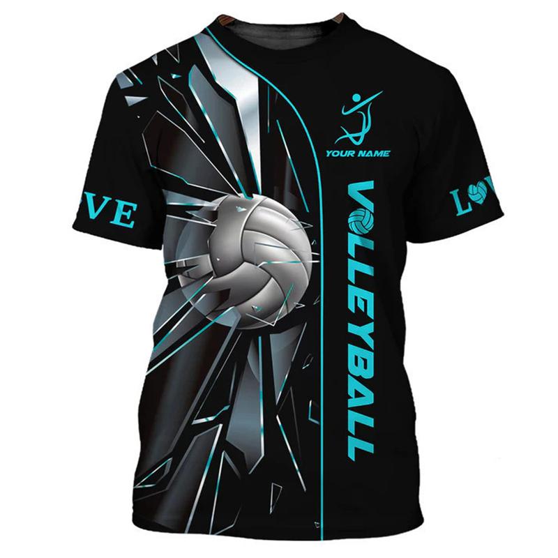 Bobby4 Volleybal Sport T-shirt voor Heren Dames Dagelijks Casual Mode Korte Mouw T-shirts Buiten Straat Aangepaste Naam DIY T-shirt Top 2025 S