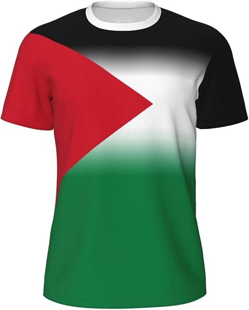 ETST WENDY Palestine Flag 3d Printed T Shirt Men Women Summer Casual Short Sleeve Harajuku Streetwear XL