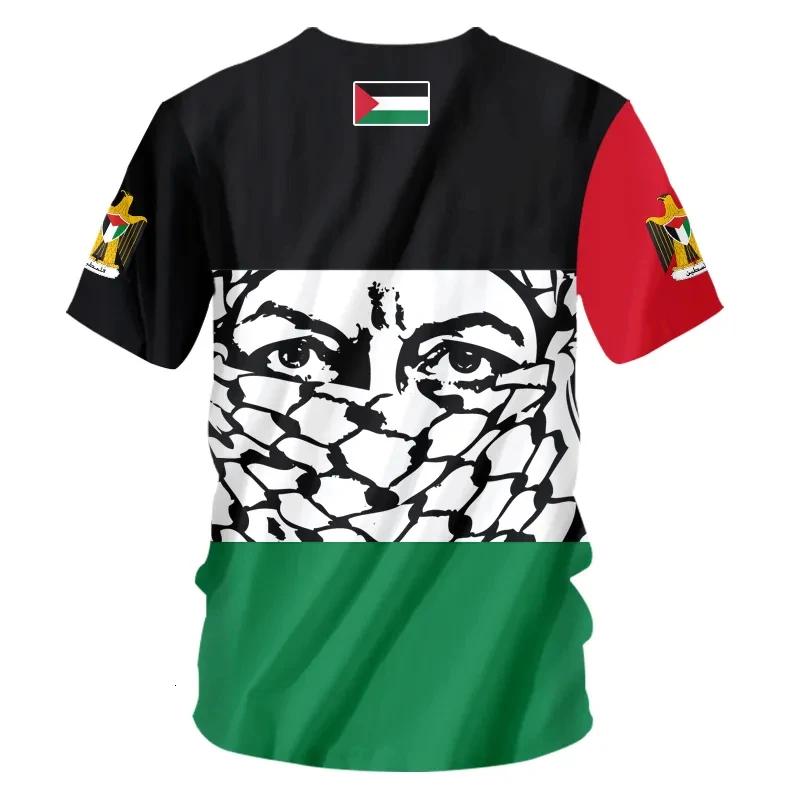 ETST WENDY Palestine Flag 3d Printed T Shirt Men Women Summer Casual Short Sleeve Harajuku Streetwear M