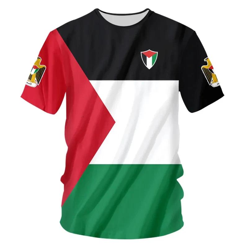 ETST WENDY Palestine Flag 3d Printed T Shirt Men Women Summer Casual Short Sleeve Harajuku Streetwear XL