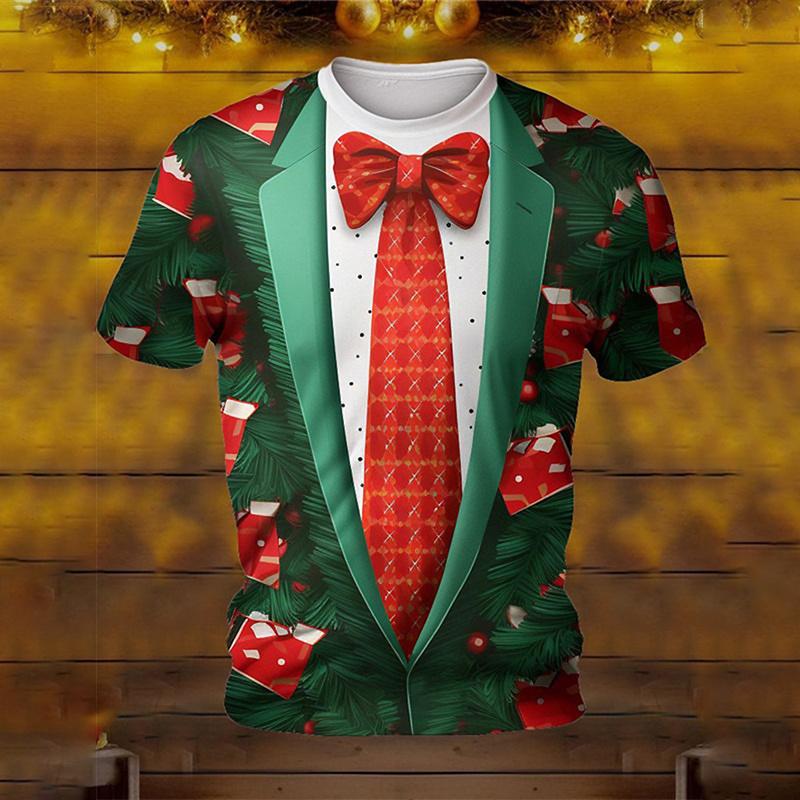 Wengy 2 Mode 3D Vrolijk Kerstfeest Bedrukking T-shirt Kerstman Kerst Grafische T-shirts Voor Heren Kinderen Korte Mouwen Unisex Harajuku Top Tee 3XL