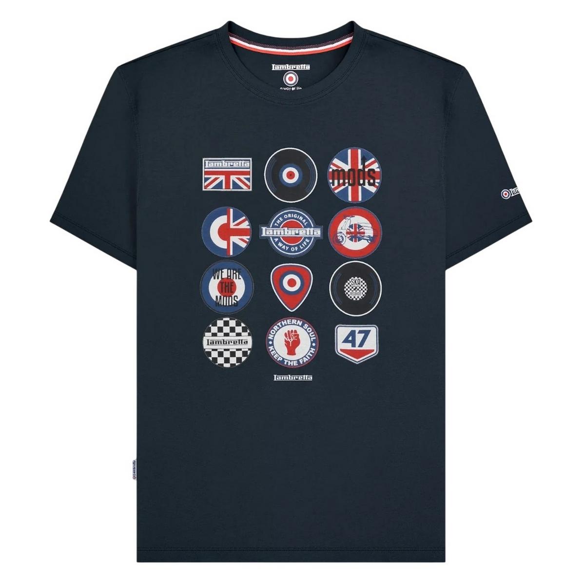Lambretta Mens Badge T-Shirt S Vloot