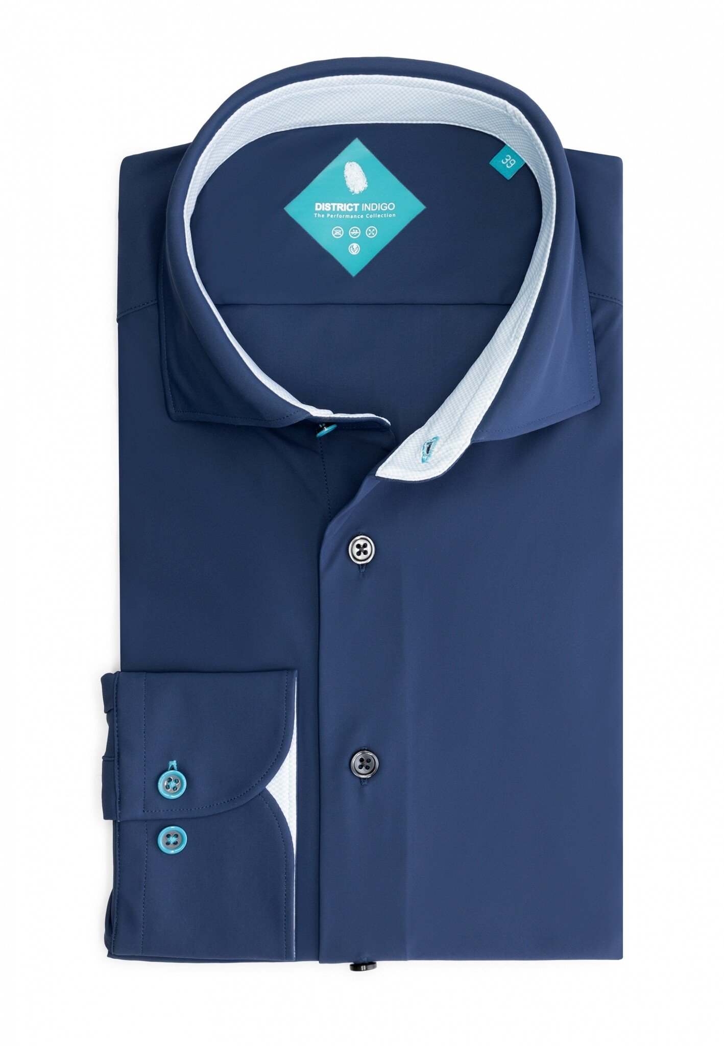 District Indigo Performance Overhemd Navy 