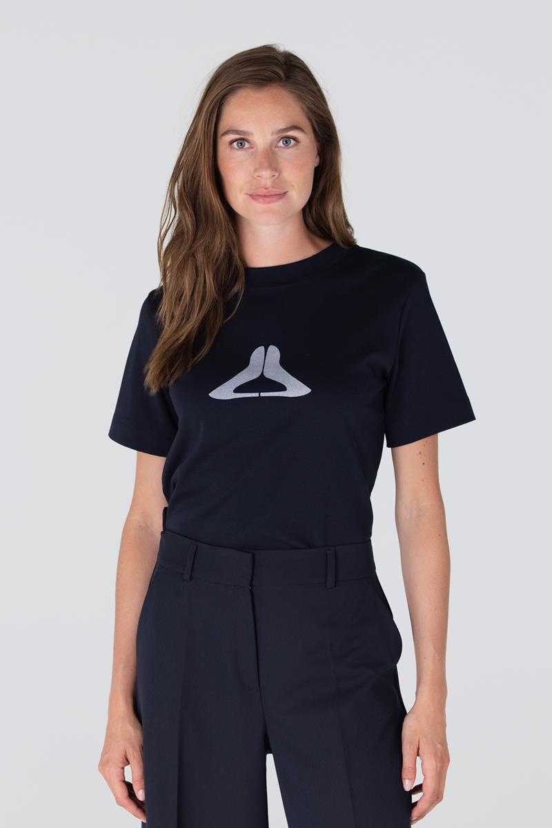 Jansen Amsterdam Lola shirt co 140 pump print dark blue
