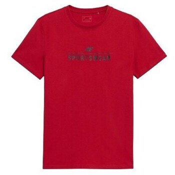 4F T-shirt Korte Mouw  SS23TTSHM539CZERWONY