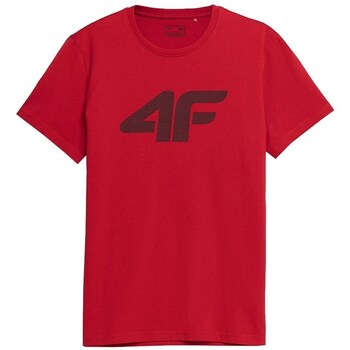 4F T-shirt Korte Mouw  SS23TTSHM537CZERWONY