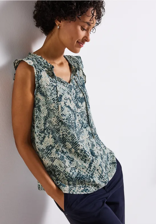 STREET ONE Top Print met rushes