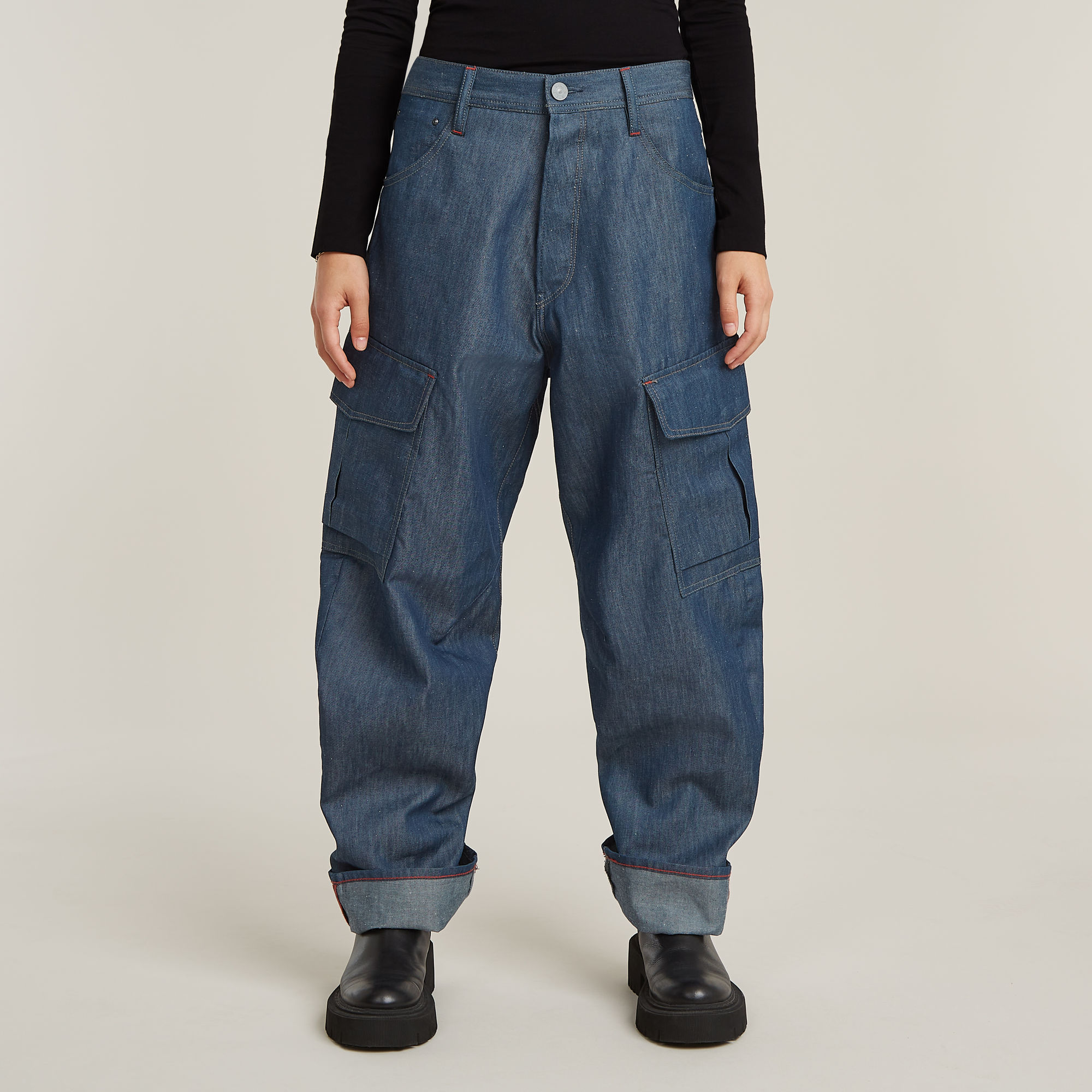 G-Star RAW Cargo 3D Boyfriend Broek - Donkerblauw - Dames