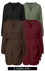 Jurkjes Deal Knotted V-Neck Dresses