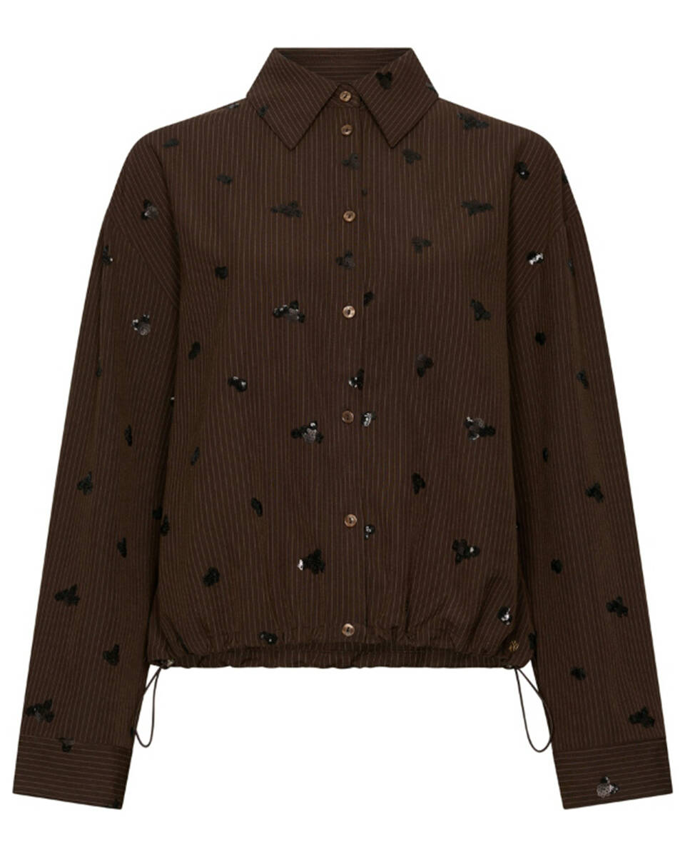 Nukus Blouse lange mouw nkf02070 iris