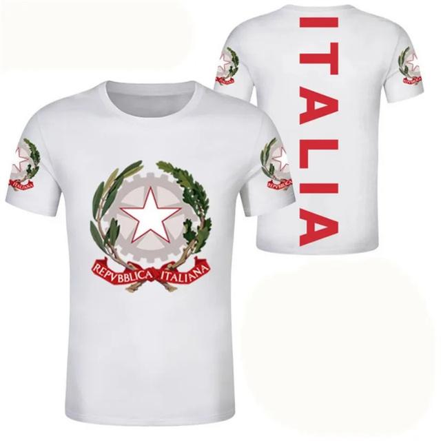 Xuhaijian02 Italiaanse vlag 3D-geprint T-shirt voor herenkleding Italiaans nationaal embleem Sportkleding voor heren Casual Streetwear Heren O-hals tops 6XL