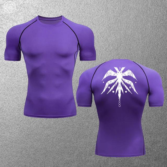 Xin nan zhuang Heren Zomer Strak T-shirt met korte mouwen Outdoor Fitness Hardlopen Training Elastisch Snel drogend Casual Sportkleding S-3XL M