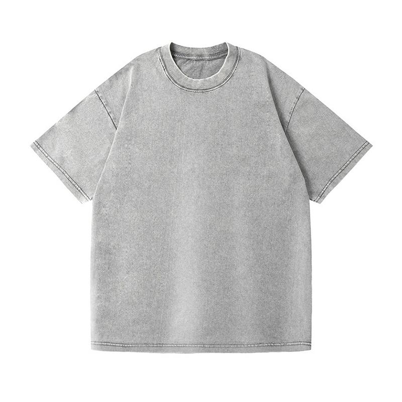 Phoca largha Heren katoenen T-shirt effen ronde hals korte mouw los T-shirt zomer vintage vakantie T-shirt voor mannen ademend lichtgewicht zacht pullover top 5XL