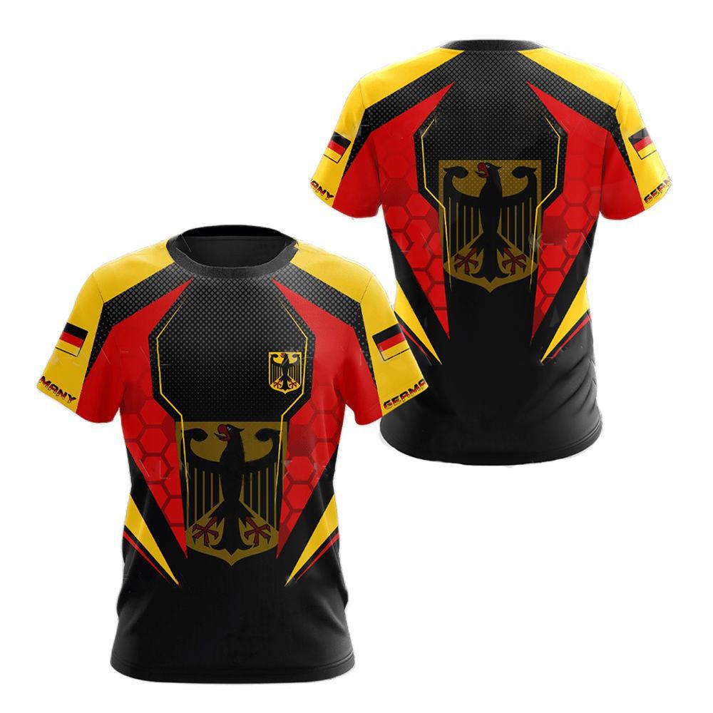 Bobby 2 Duits Nationaal Embleem Heren T-shirt 3D Print Zomer Stoere Man Snel Droog Korte Mouw Oversized Straat Sport Casual Trend Top 3XL