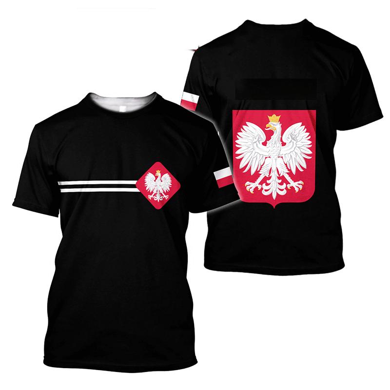ETST 005 Polen Vlag Grafisch T-shirt Voor Mannen 3d Print Mannenkleding Oversized T-shirts Top Mode Casual Korte Mouw Blouse Harajuku Kleding XL