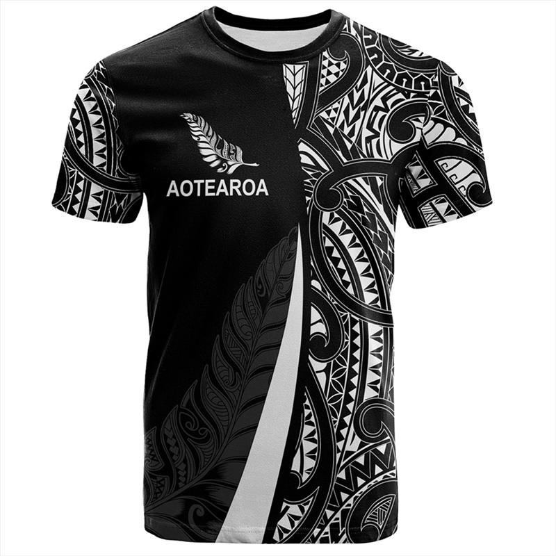 ETST 007 T-shirt 3D Nieuw-Zeelandse Maori Rugbybal Afdrukken Sport Fitness Snel Drogende T-shirts Voor Heren Kindermode Hawaiiaanse Gymkleding Top XL