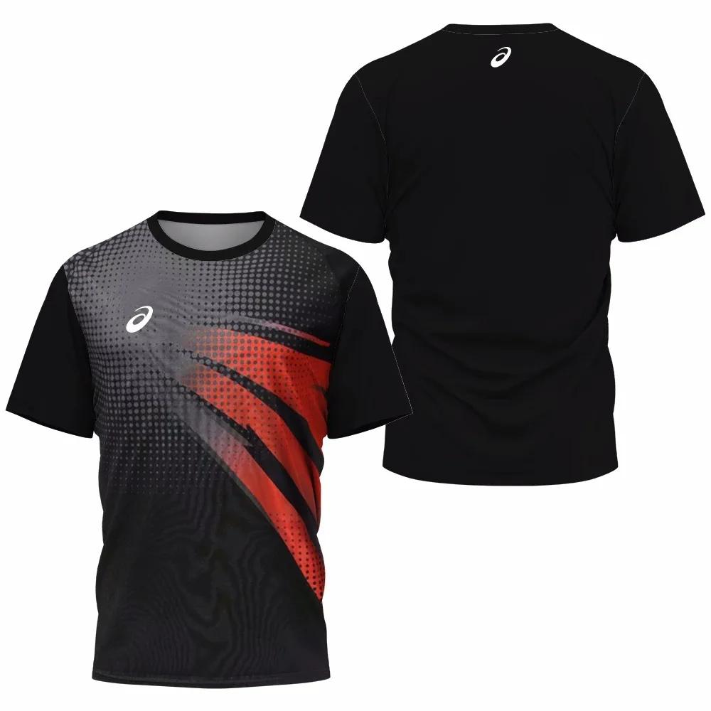 ETST 07 Heren Sport T-shirt Badminton Tafeltennis Voor Buiten Hardlopen Fitness Korte Mouw Oversized Tops Zomer Casual O-hals Snel Droog T-shirt L