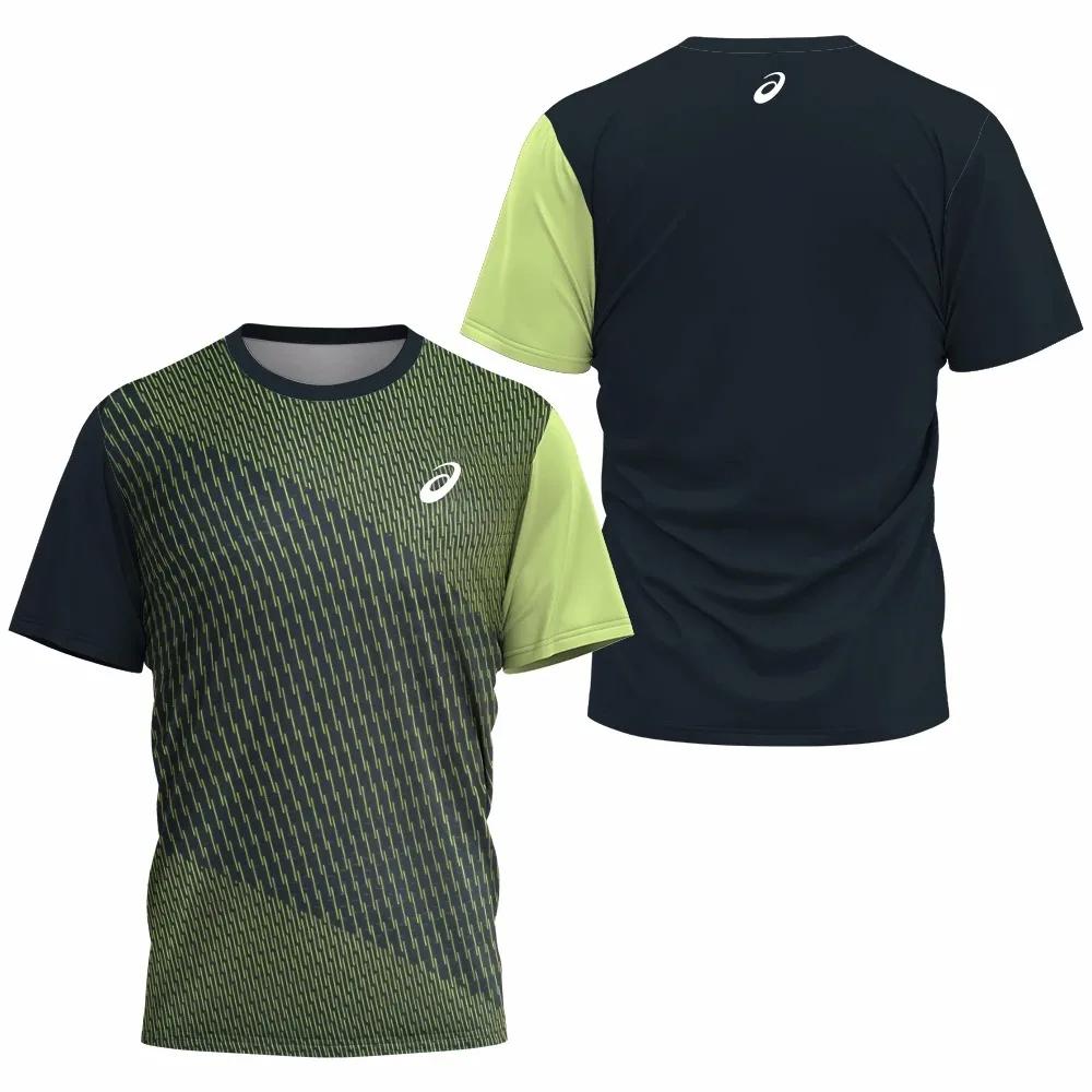 ETST 07 Heren Sport T-shirt Badminton Tafeltennis Voor Buiten Hardlopen Fitness Korte Mouw Oversized Tops Zomer Casual O-hals Snel Droog T-shirt L