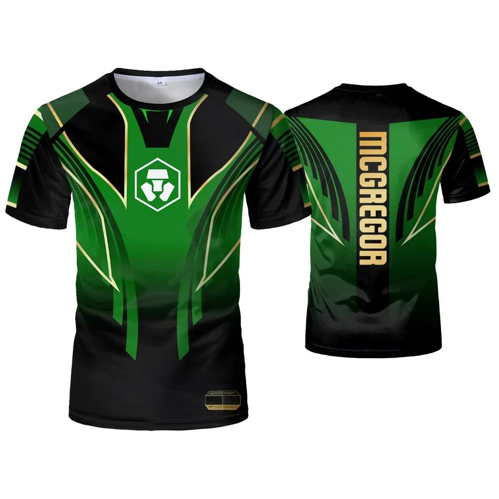 New trendy clothing Summer Friday New Boxing Training 3D Printed Quick-drying Breathable Street Sports Men's Plus-size Fitness T-shirt M