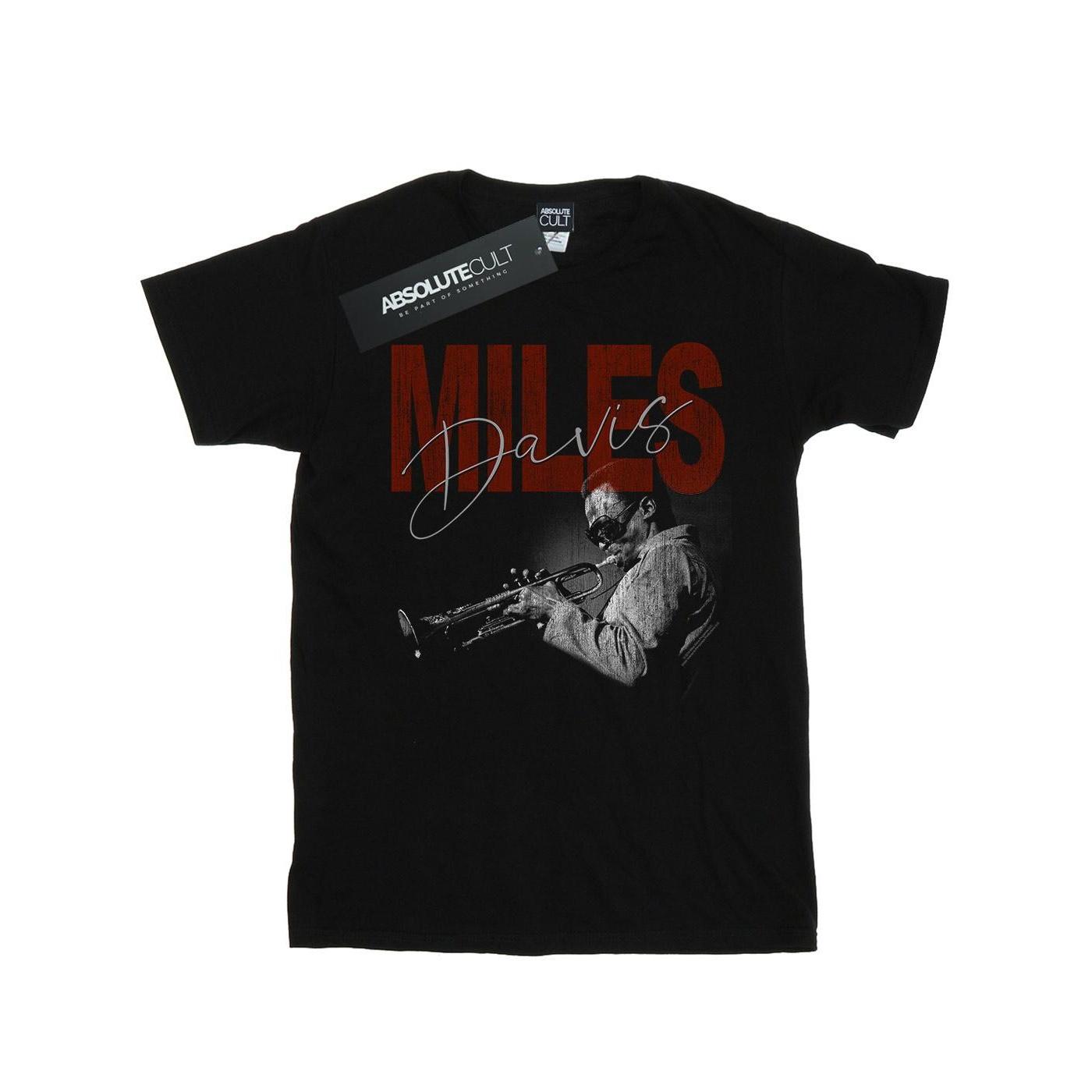Pertemba FR - Apparel Miles Davis Distressed foto-T-shirt voor heren 5XL zwart