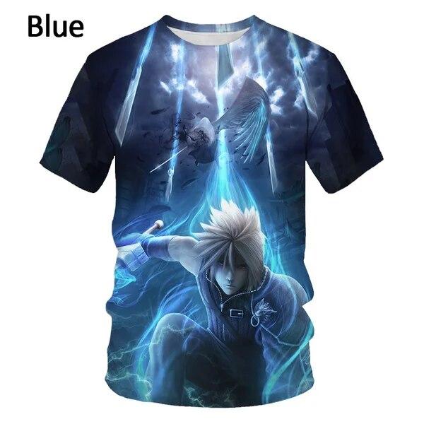 Xin nan zhuang Nieuwe Mode Heren Final Fantasy VII Fun 3D Gedrukt T-shirt Casual Harajuku Oversize Korte Mouwen Y2K Kleding XL