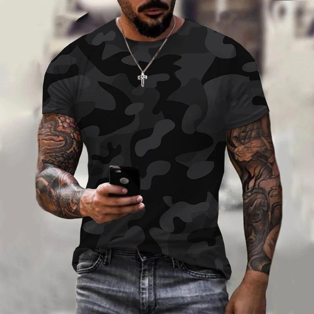 ETST 07 Arm Camouflage 3D T-shirt Mannen Vrouwen Outdoor Zomer Mode Casual O-hals Korte Mouw Harajuku Streetwear Sport Militaire Tee XXL