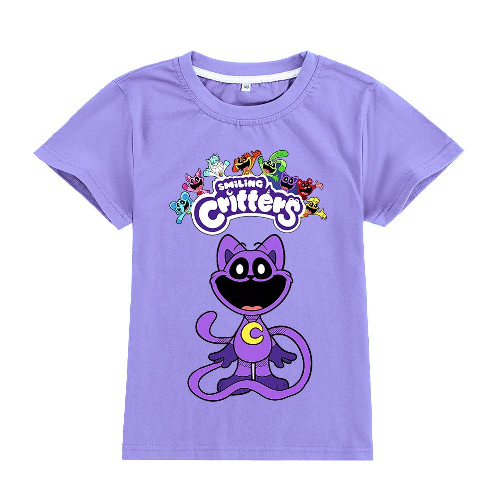 Angel 05 Lachende beestjes T-shirt 100% katoenen kleding Mode korte mouw ronde kraag T-shirt zomer T-shirts 150
