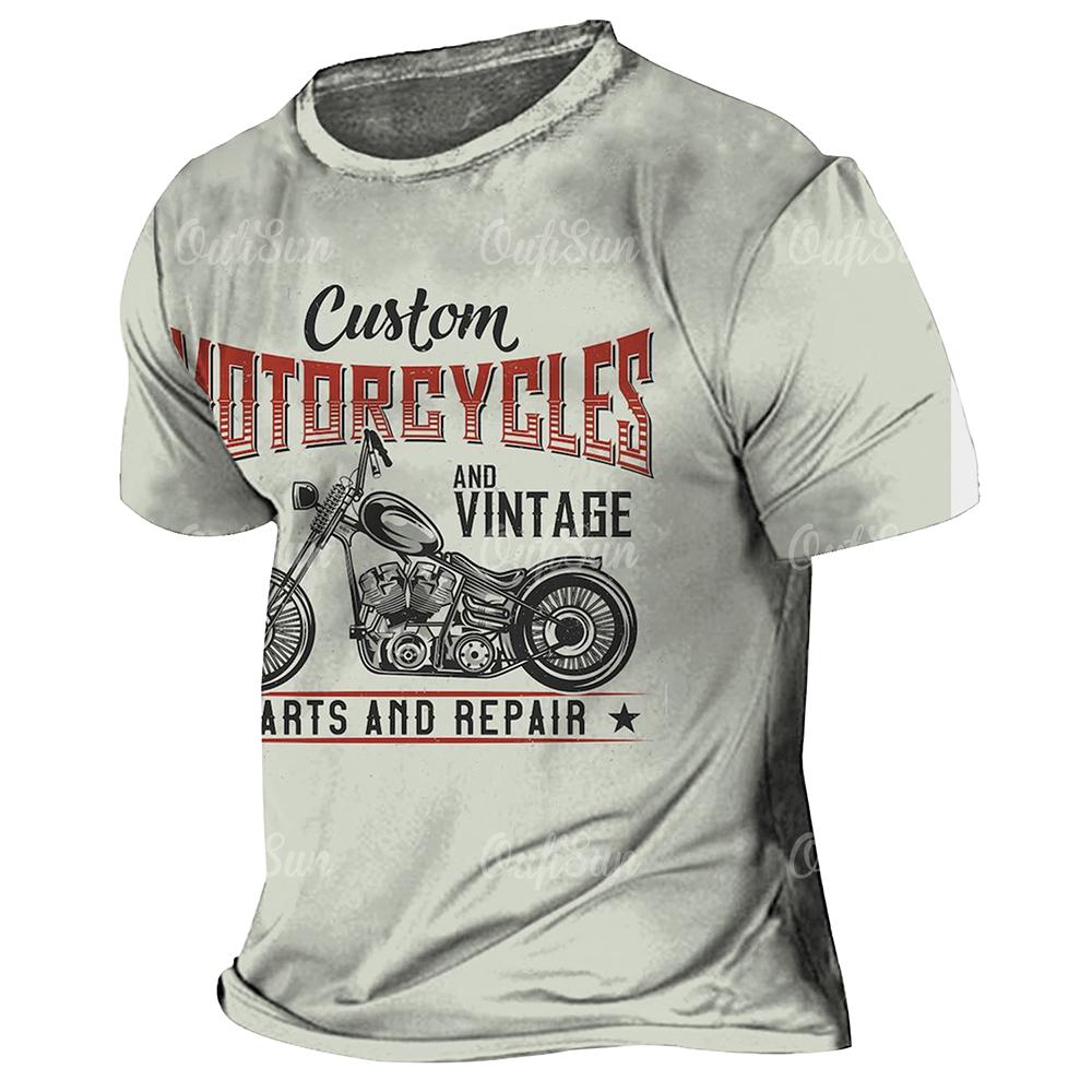 ETST WENDY 005 Vintage T-shirt motorfiets heren T-shirt 3D-printen auto korte mouw tees zomer herenkleding casual blouse klassieke fietstops 5XL