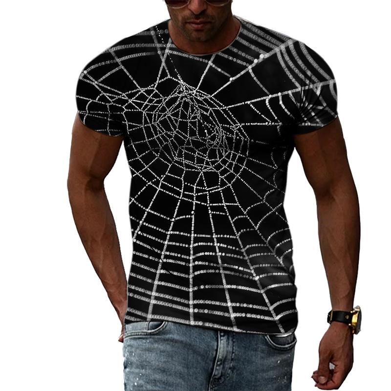 Subilier Bee Spider Klein Dier 3D Afdrukken Zomer mannen Korte mouwen T-shirt Mode Straat Persoonlijkheid Hoogwaardige Ronde Hals shirt 6XL