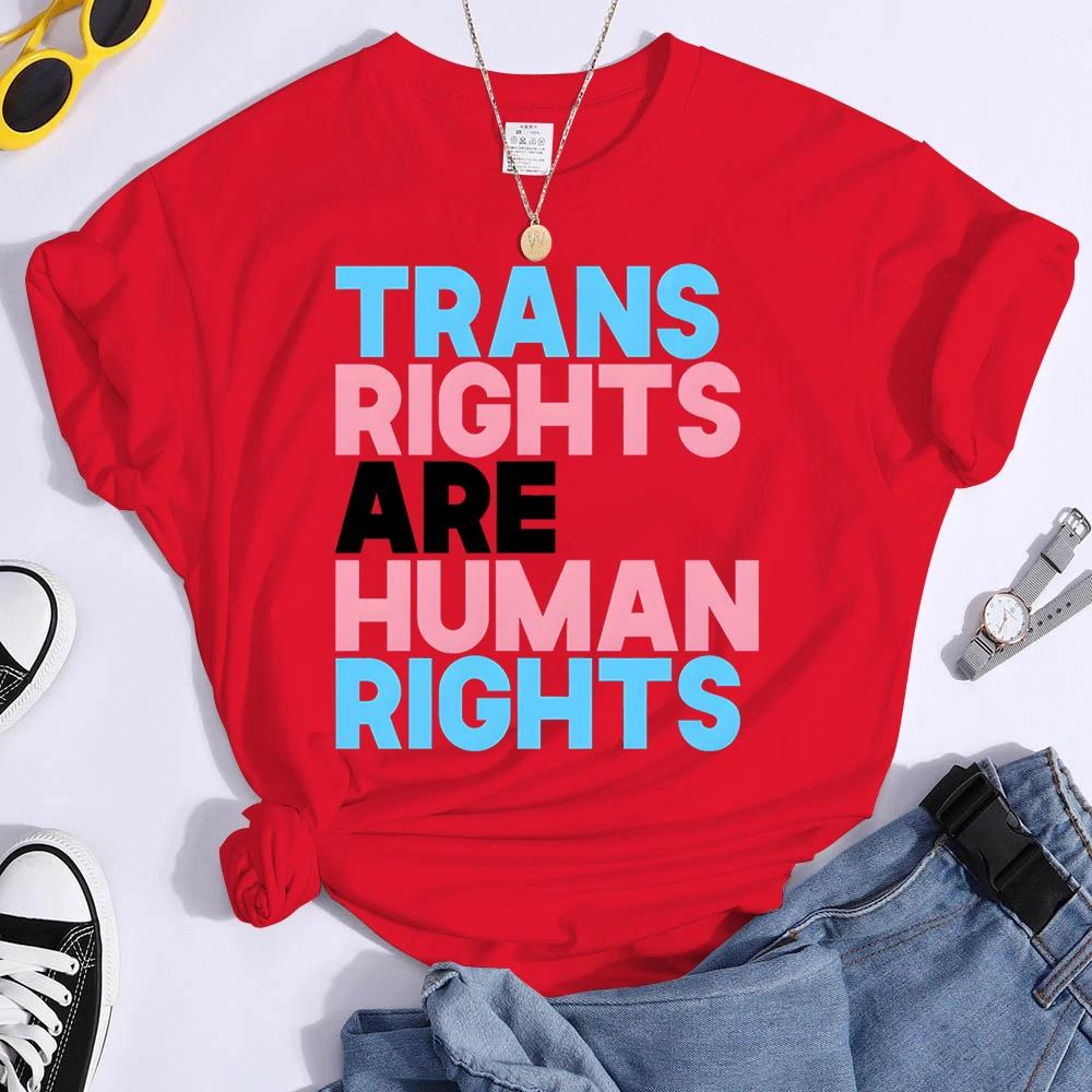 FT women t shirt Transgender Rechten Zijn Mensenrechten T-shirt LGBT Pride Parade Persoonlijkheid Tops T-shirts Transgender Shirts Pride Maand Cadeau Streetwear S