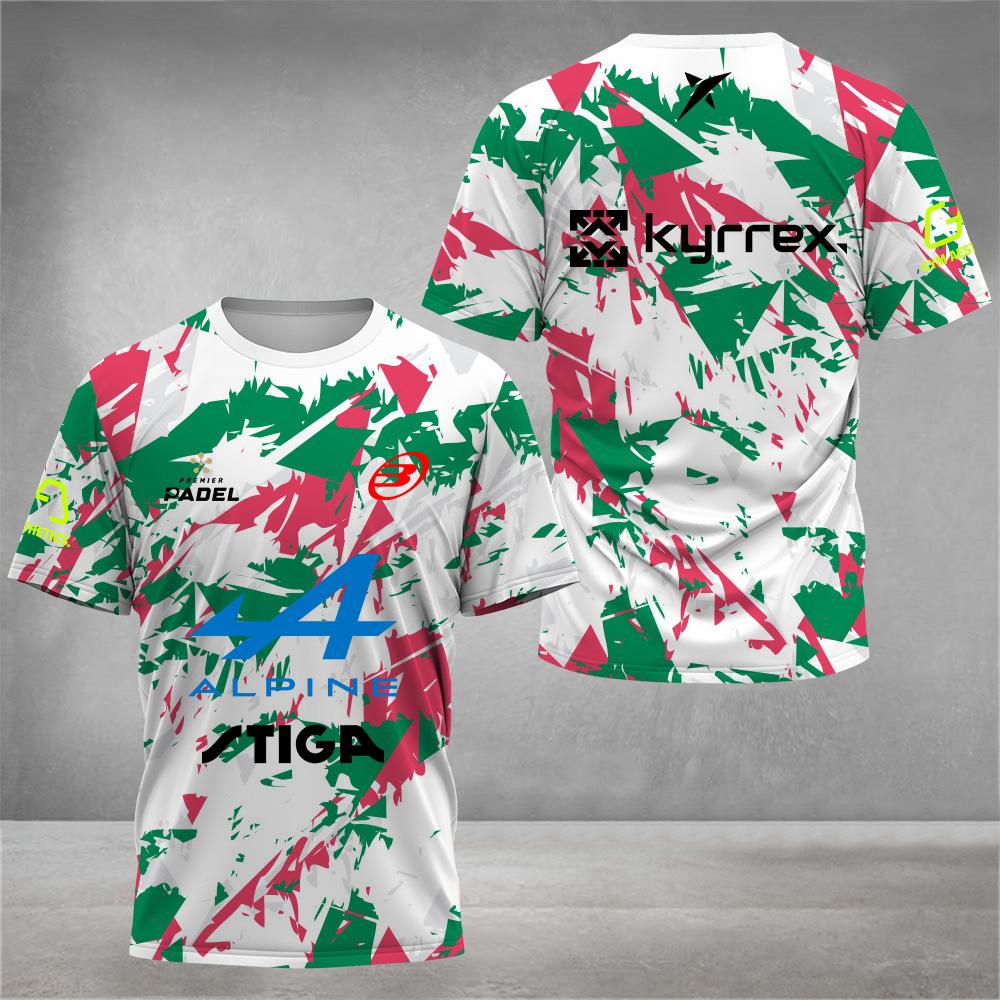 Etst 003 Mode Kleurrijke Bedrukte Tennis T-shirt Heren Zomer Heren Padel Kleding Hoge Kwaliteit Outdoor Badminton Hardlopen Sport T-shirts M