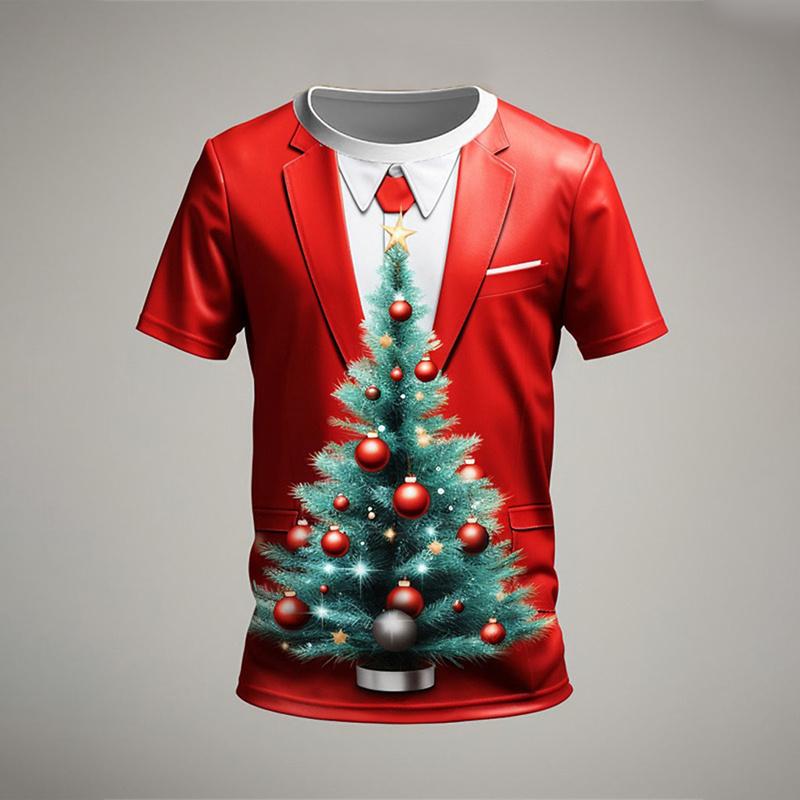 HerSight Mode 3D Vrolijk Kerstfeest Bedrukking T-shirt Kerstman Kerst Grafische T-shirts Voor Heren Kinderen Korte Mouwen Unisex Harajuku Top Tee 5XL