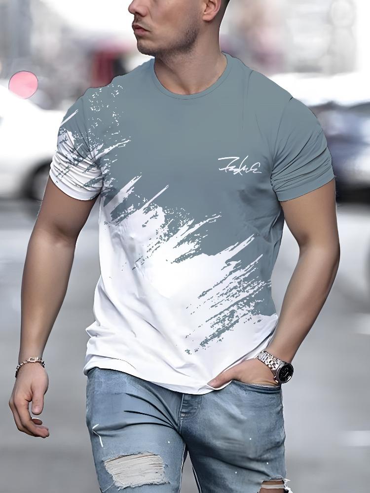 Chaokebang Heren T-shirt met korte mouwen, ronde hals, casual, outdoor, 3D-print, pullover, T-shirt voor heren, streetwear, sportshirt, top, T-shirts, oversized kleding XL